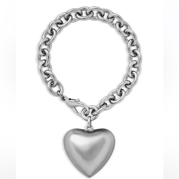 Roxanne Assoulin Silver Heart Bracelet - Picture 1 of 1